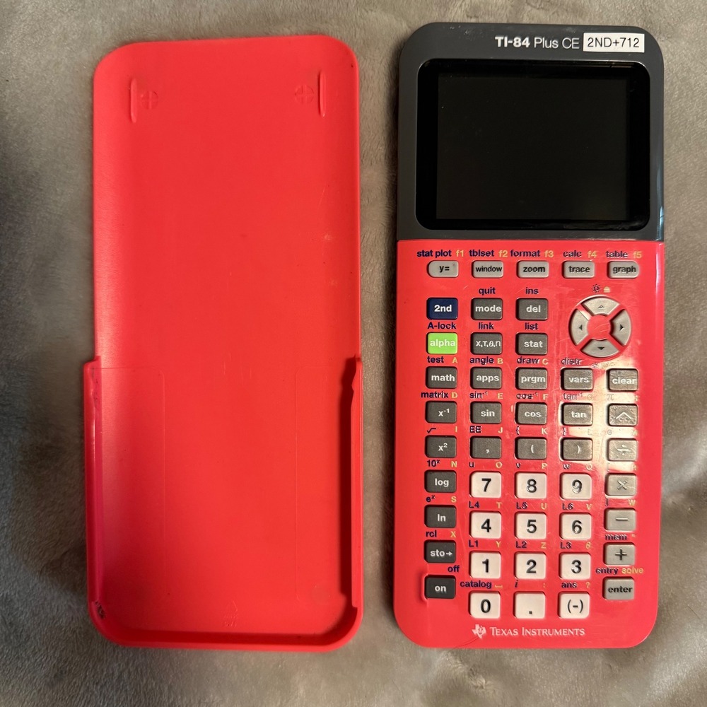 Texas Instruments TI-84 Plus CE Graphing Calculator Hot Pink, Works‎ Great